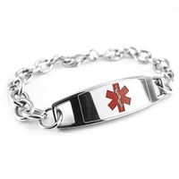 My Identity Doctor - Pre-Engraved & Customizable Peanut Allergy Medical ID Bracelet - Wrist Size 5in+ (O-Link Chain)
