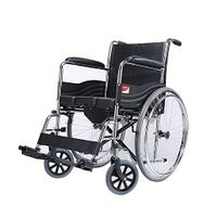 Qi Peng-//wheelchair - Steel Tube Elderly Disabled Small Travel Light Folding Portable Travel Manual Wheelchair Wheelchair (Color : Pneumatic tire)