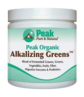 Peak Pure & Natural Peak Organic Alkalizing Greens Support pH Balance and Alkalinity | Superfood Green Drink Powder | Blend of Fermented Grass, Vegetable, Fruit | Digestive Enzyme & Probiotic Powder