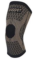 Copper Knee Brace Sleeve-Copper Knee Support for Arthritis, Meniscus Tear and ACL-Copper Knee Compression Sleeve for Sports,Running and Workout Women and Men-Single (L)