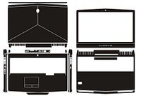 Special Laptop Black Carbon fiber Vinyl Skin Stickers Cover Guard for New Alienware 17 R5 AW17R5 17.3" 2018 release without tobii Eye Tracker version