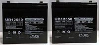 Universal Power Group 12V 55Ah 45825 Sealed Lead Acid Battery - 2 Pack