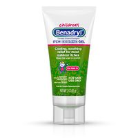Benadryl Topical Anti-Itch Camphor Cooling Gel for Kids, Diphenhydramine Free, Travel Size, 3 oz (Pack of 2)
