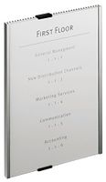 DURABLE Easy to Update Office Wall Mounted Info Sign 8-1/2" x 11-7/8", Aluminum (480623)