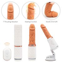 Automatic Women Adult Vibrant Massage Toys Soft Health Dicks Soft Flexible Medical Silicone Wand with Hands-Free Suction Cup and Heating Powerful Vibrations for Beginner Massage