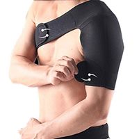 WINOMO Adjustable Shoulder Support Protective Gear Shoulder Pad Belt for Sports - Left Shoulder (Black)