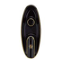 Meet World Cigar Smoking Accessories Classic Creative European Ceramic Painting Portable Household Cigar Ashtray,Black