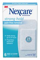 Nexcare Sensitive Skin Bandages for Knee and Elbow, Pain-Free Removal, 6 Count