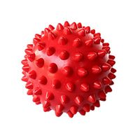 Fineser Spiky Massage Ball - for Deep Tissue Foot, Back, Plantar Fasciitis & All Over Body Deep Tissue Muscle Therapy 6.5cm (Red)