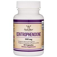 Double Wood Centrophenoxine Capsules 300mg, 50 Count, Third Party Tested Aging Brain Support Supplement (Made in The USA) Nootropic for Memory and Focus