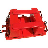 PLAFUETO Adjustable Spine Board Head Immobilizer for Backboard Universal Emergency Reusable Rescue Lightweight with Straps - Red