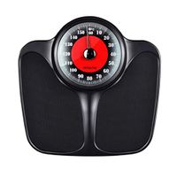 Mechanical Brake Bathroom Scales, Mechanical Scales Retro Black is Accurately Weighed, Analog Dial, Solid Metal Platform, Or No Button Cell CQOZ