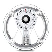 Compact Mechanical Bathroom Scales, Mechanical Brake, Easy to Read Analog Dial, Rapid and Reliable Weighing +, Sturdy Platform, Buttonless/Cell CQOZ
