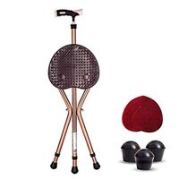 LQFLD Folding Cane Seat Thick Aluminum 3 Legs Cane Seats Highly Adjustable Walking Stick Tall Unisex for Elderly 441 Lbs Capacity (2 Colors Optional),Brown