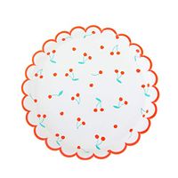 Disposable Gold Paper Plates - 40-Count Paper Plates, Party Supplies for Appetizer, Lunch, Dinner, and Dessert, 9 Inches in Diameter(Cherry)