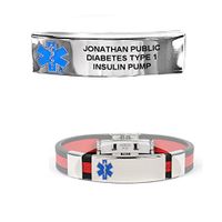Replacement Designer Bracelet Engraving Plate - 40mm. Includes 6 Lines of Custom Engraving.