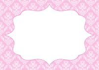 30 Blank Cards Invitations Thank You Cards Pink Damask Girl Birthday Party Baby Shower + 30 White Envelopes