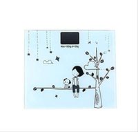 Lfsp Electronic Scales, Digital Scales Electronic Digital Scale Personal Cute Cartoon Portable Weight Scale with Backlight Display Bathroom Weighing Scale High-Precision Scales