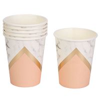 Neviti 772638 Colour Block Marble Cup, Peach