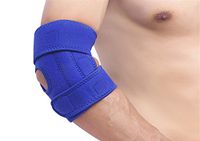 Elbow Support Adjustable Brace, Reversible Compression Stabilizer Neoprene Sleeve ¨C Arthritic Pain Relief, Sports Injury Rehabilitation, Protection Against Re-Injury, Blue
