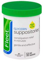 Fleet Adult Glycerin Suppositories 50-Count (2-Pack)