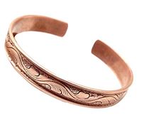 Healing Lama  100% Pure Copper Hand Carved Tibetan Healing Bracelet. Unisex, Hand Made High Gauge Copper