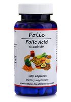 Hekma Center Pure Folic Acid - 100 Capsules for Pregnant Women and Folic Deficiency - Vegan