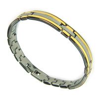 Accents Kingdom Womens Stainless Steel Magnetic Golf Link Bracelet 8.0"
