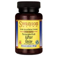 Swanson Amino Acid Ajipure Glycine Pharmaceutical Grade 500 Milligrams 60 Veg Capsules