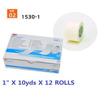 Micropore Paper Tape 1530-0, 1530-1, 1530-2/0.5", 1", 2" (White Color) (12)