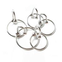 Jinqian Single Bead Hook Pénis Ring Tǐme Dèlay Riñg Mën's Mêtal Double Bead Pënis Ring Enhancing Adūlt Sxx Toy for Male (Ring Inner Diameter: 25mm)