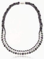 Elegant Womens Hematite Magnetic Therapy Necklace with Healing Stones Pain Relief for Neck Arthritis Migraine Headaches Shoulders and Back (Regular, Amethyst)