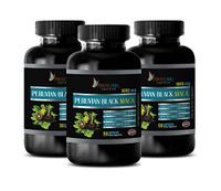 Endurance Supplements for Athletes - Peruvian Black MACA 1000 MG - Pure and Potent Ingredients - maca Dietary Supplement - 3 Bottles 270 Vegetable Capsules