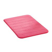 TbpersicwT Home bedroom carpet door mat, Thick Coral Fleece Sponge Bathroom Living Room Chair Mat Carpet Non-slip Rug - Rose Red 4060cm