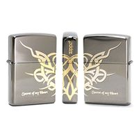 Zippo Secret of Heart 2 Lighter BG/Genuine Authentic/Original Packing (6 Flints Set Free Gift)