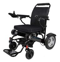 EBEI Electric Wheelchair Folding Lightweight Deluxe Foldable Power Compact Mobility Aid Wheel Chair Weight Only 50 Lbs with Batteries 12"Solid Rear Tires More Stable Support 360 Lbs Heavy Duty