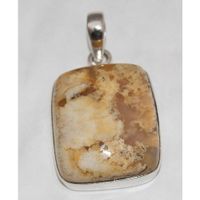 Sterling Silver Quartz with Inclusions Pendant Jewellery No.3138