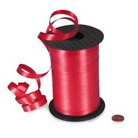 Red Crimped Curling Ribbon 3/8" X 250 Yards
