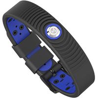 ProExl 18K Sports Magnetic Bracelet - Waterproof - Breathable Strap - Power & Energy - Arthritis Relief (Black Azul)