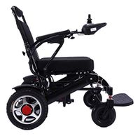 New Model 2020 Fold & Travel Lightweight Motorized Electric Power Wheelchair Scooter, Aviation Travel Safe Electric Wheelchair Heavy Duty Power Wheelchair (19 Inch Seat Black)