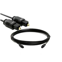 Digital Optical Fiber Audio Cable Toslink DTS, DOLBY, PCM, For Home Theater Digital Optical Audio Cable (S/PDIF) Optic Fiber Dolby DTS Home Theater Xbox Playstation (6 FT, BLACK)