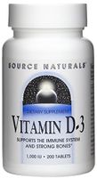 SOURCE NATURALS Vitamin D-3 1000 Iu, 200 CT