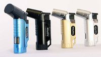 GStar® TorchZilla Series Powerful 45 Degree Auto Open Butane Refillable Hookah Triple Torch