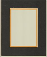 22x28 Black & Sun Yellow Double Picture Mats or Photography Matting Bevel Cut for 18x24 Pictures