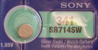 One (1) X Sony 341 SR714SW Silver Oxide Watch Battery 1.55v Blister Packed