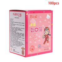 BUBUCAST 100Pcs Cute Cartoon Adhesive Bandages Waterproof Breathable Wound Plasters Kids
