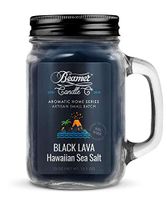 Beamer Candle Co. Aromatic Home Series 12oz Candle - Black Lava Hawaiian Sea Salt Scent Smoke Sticker