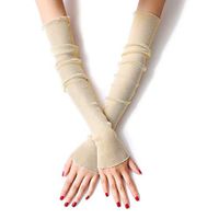 lipiny Women UV Sun Protection Cooling Arm Sleeves Half Finger Gloves for Driving Vacation Outdoor，Lace Silk, Comfortable and Breathable.