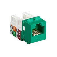 Black Box GigaTrue2 CAT6 Jacks, Universal Wiring, Component Level, 25-Pack, Green