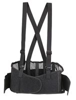 Back Brace Lumbar Support with Adjustable Suspenders, Front Velcro for Easy and Quick Fastening, High Quality Breathable Back Panel Made with Spandex Material, Removable Straps. (Size 2-X)